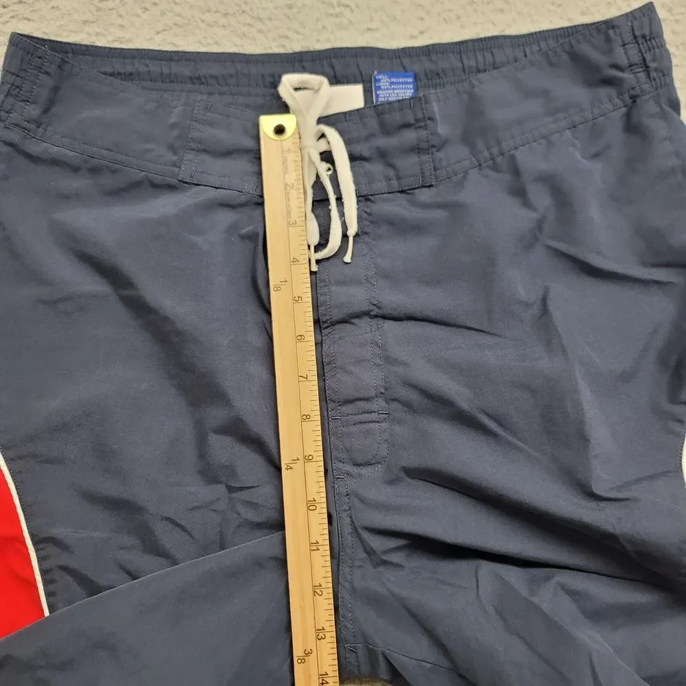 Boston Red Sox Shorts‎ Mens Large Blue Lined Swim NBA Baseball Logo Outdoors